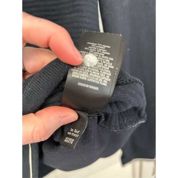 Ted Baker Sepal Textured Crewneck Sweater Navy Blue, Sz 4 / US Medium, MP $195 - Picture 5 of 12